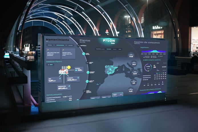 Dashboard software de monitorización de Pylon Data